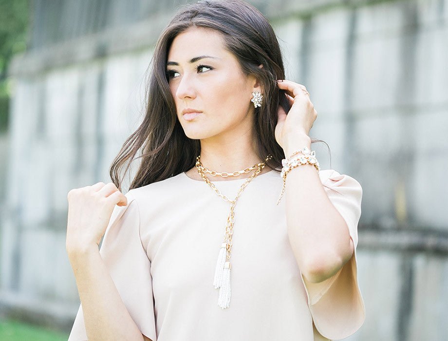 How to Wear This Tassel Necklace Multiple Ways