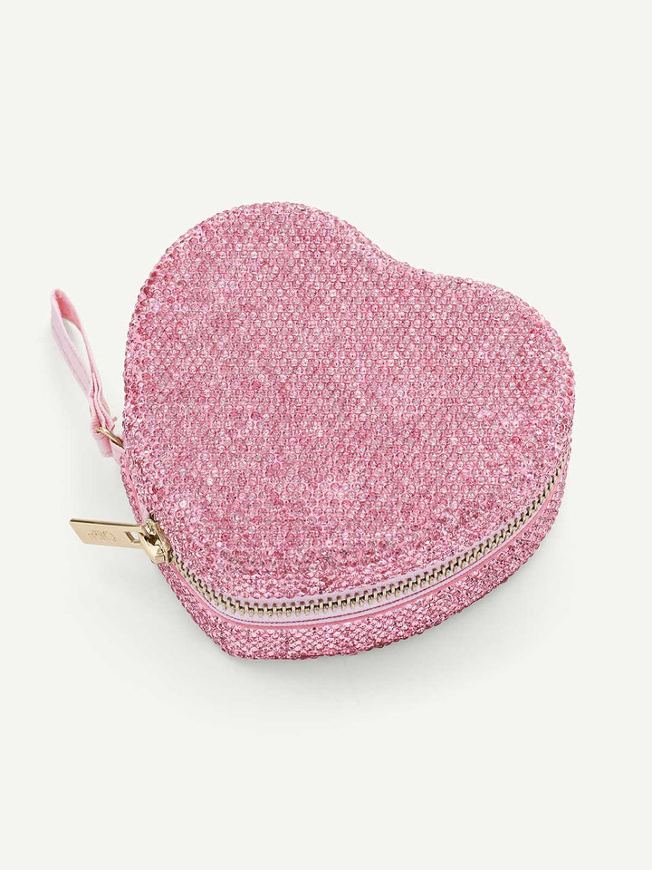 Olive & Piper Sparkly Heart Jewelry Case