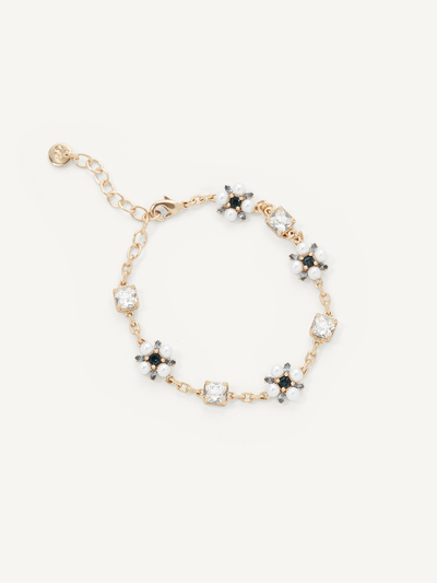 Olive & Piper Katerina Statement Bracelet - Blue and Pearl