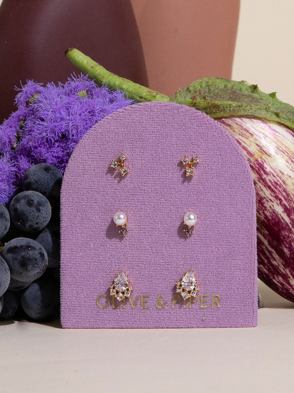 Olive & Piper Violette Petite Stud Set