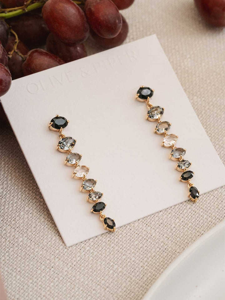 Olive & Piper Celestine Black Drop Earrings