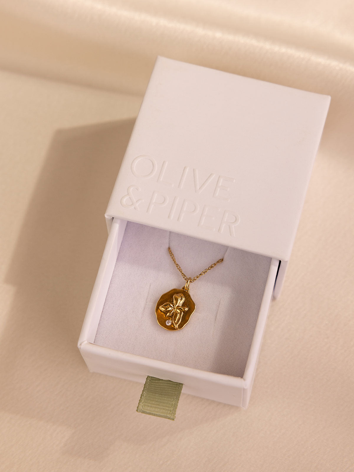 Chrysanthemum Pendant November Birth Flower Necklaces Olive & Piper