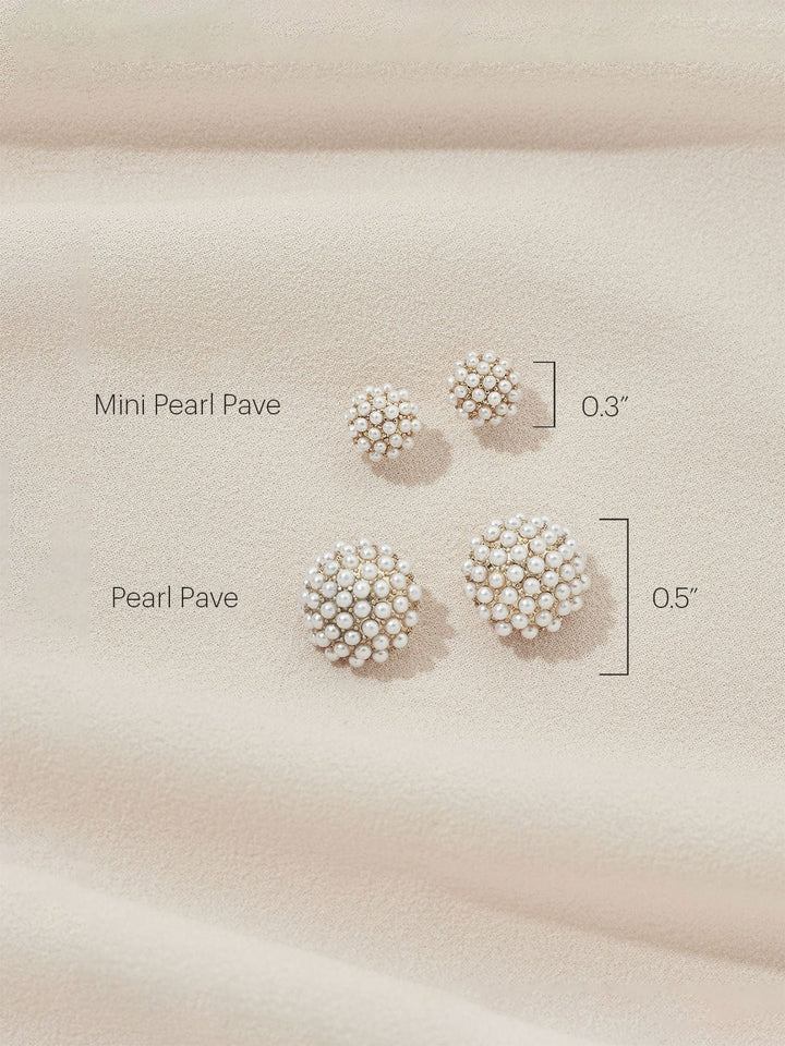 Olive & Piper Pearl Pave Stud Earrings