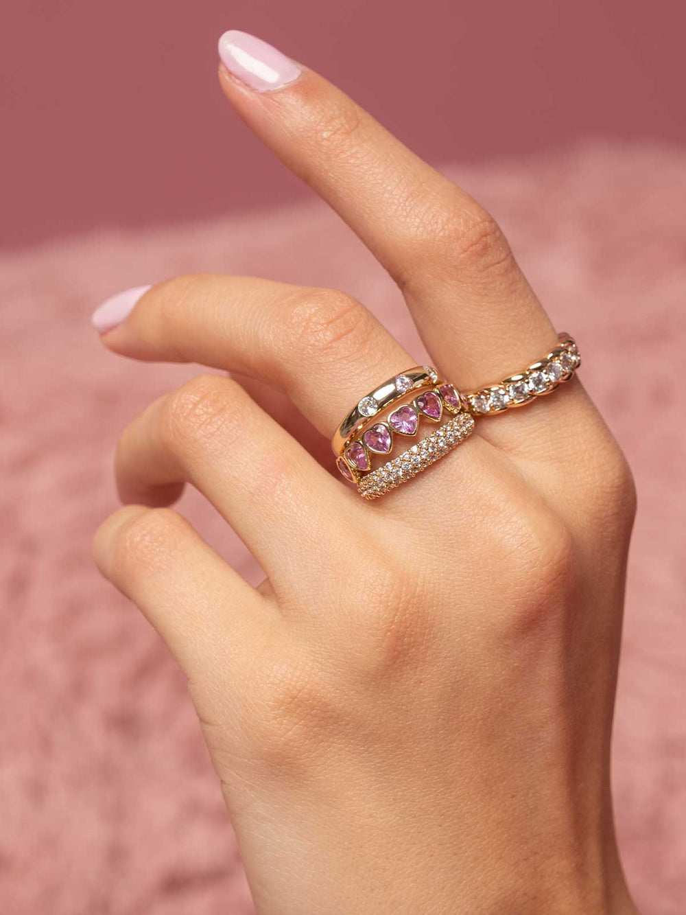 Olive & Piper Sweetheart Rings (Set of 3)