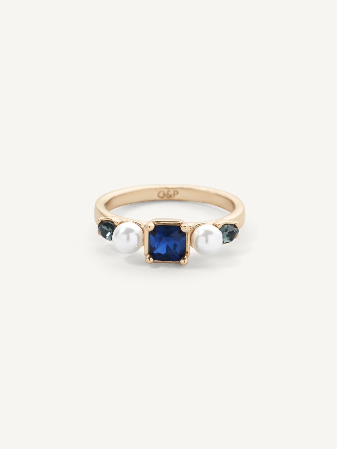 Olive & Piper Marie Ring - Blue and Pearl