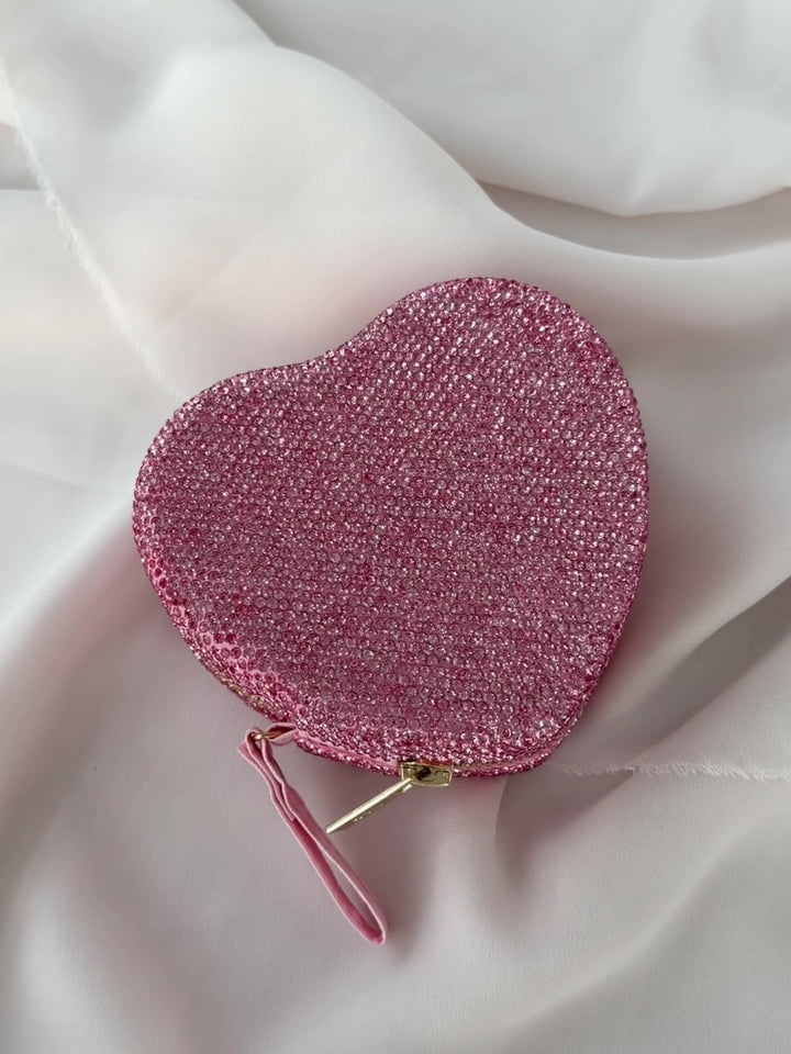 Olive & Piper Sparkly Heart Jewelry Case