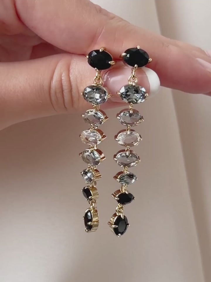 Olive & Piper Celestine Black Drop Earrings