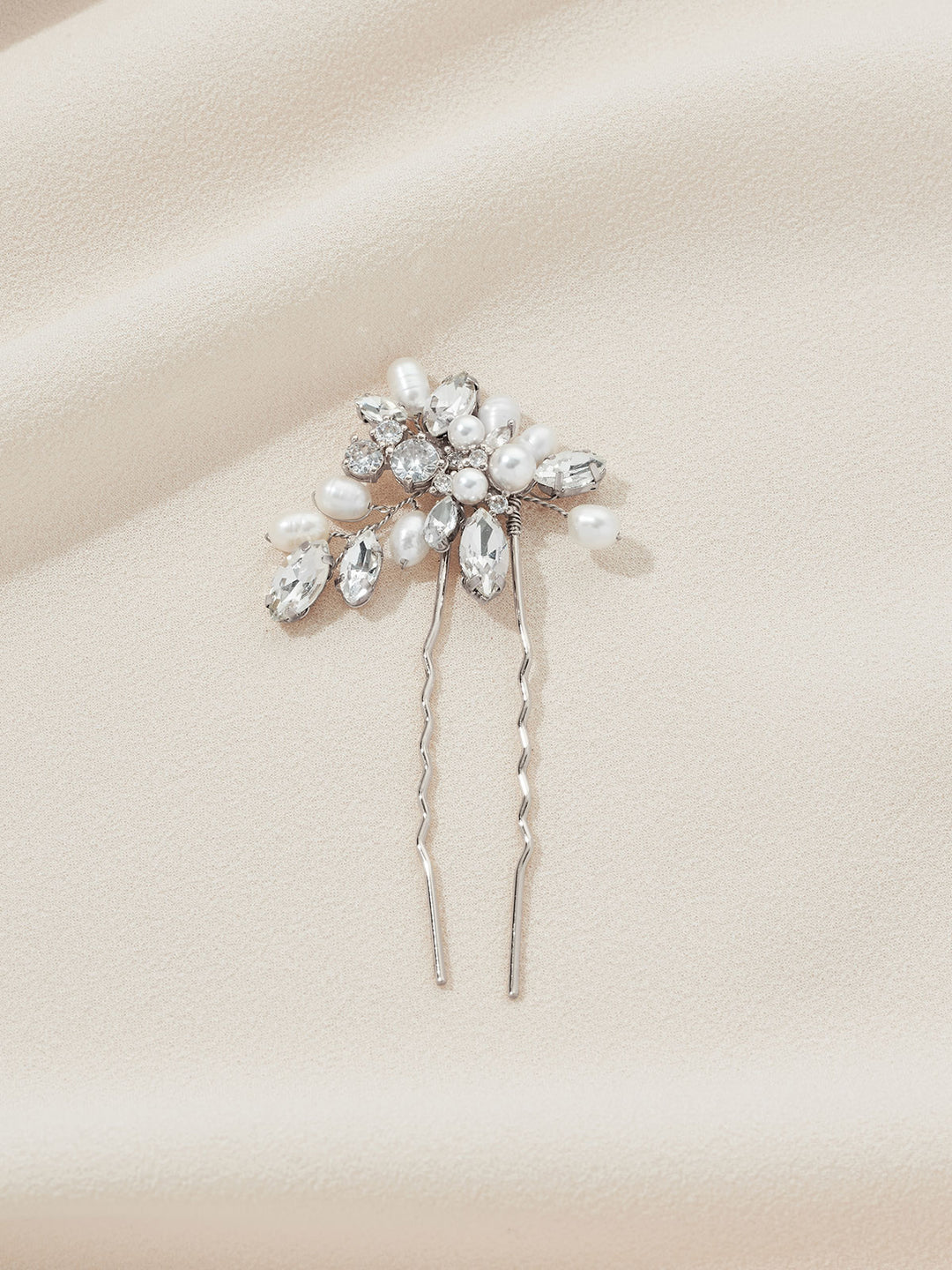 Faux Pearl Decor Hair Pin  Rhinestone bridal, Rhinestone hair pin, Wedding  dresses simple