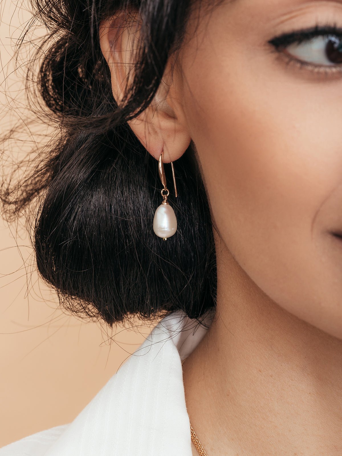 Natural Freshwater Cultured Pearl Dangle Earrings Handmade Jewelry for  Women - takaramonobr