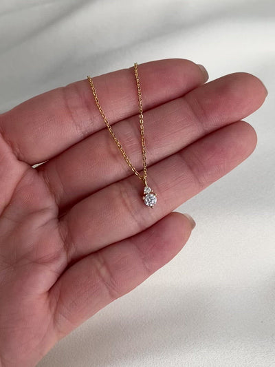 Olive & Piper Meja Pendant Necklace - Moissanite and Vermeil